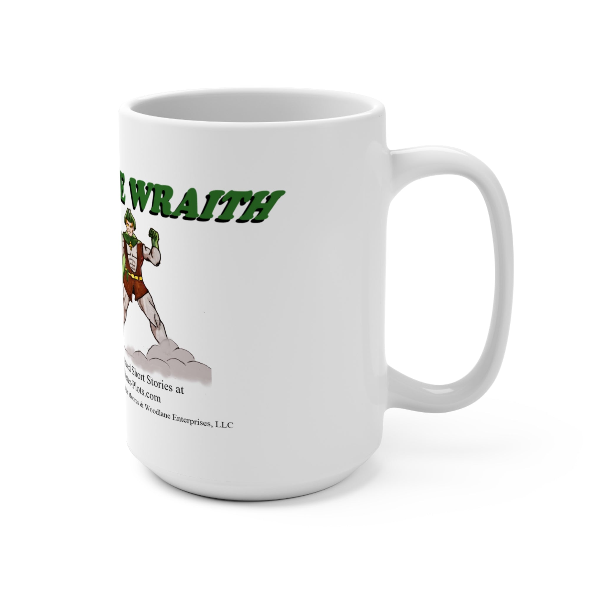 "Shore Wraith" 15oz Coffee Mug with Simple Character Design